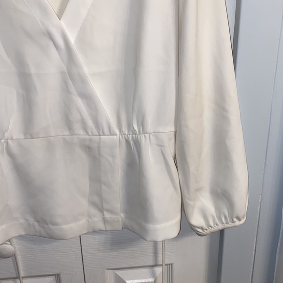 J Crew Long Sleeve Faux Wrap Blouse - Picture 3 of 8